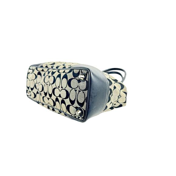 Y2K Era Coach Shoulder Bag Iconic Black and Gray Monogram Print Purse - Picture 6 of 16